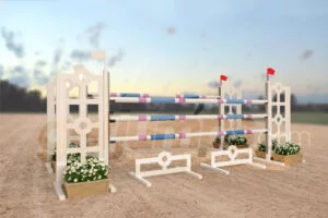 the geometric - white aluminum jumper jump